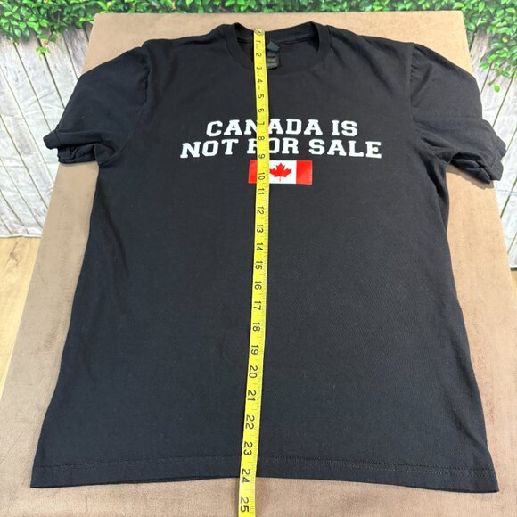 CANADA IS NOT FOR SALE Womens Size Small Black T-shirt (SKU: 38W) - Picture 7 of 9
